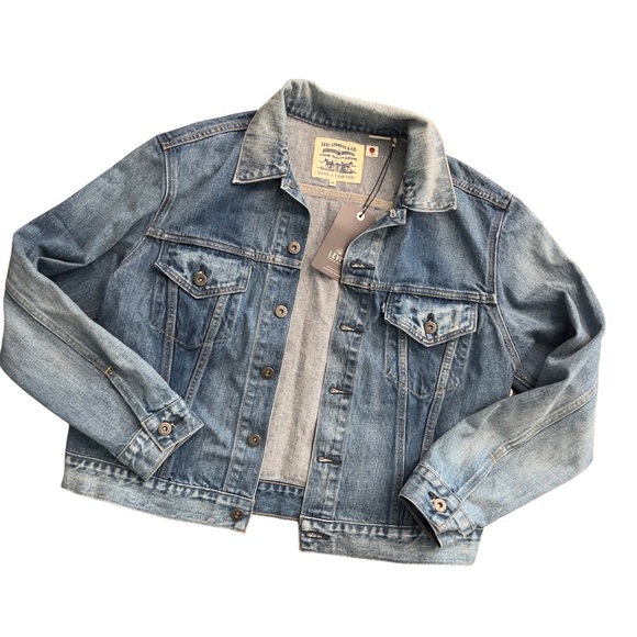 Levi's® Made & Crafted® BOYFRIEND TRUCKER JACKET Japanese Denim Bottle Blue - Picture 10 of 10